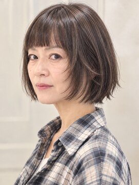 ヘアーリゾートガーデン 南林間店(Hair Resort Garden) 大人ブリーチハイライト×シャギーボブ/ココアベージュ