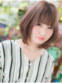 ★アッシュブラウン☆小顔ひし形レイヤーボブ10代20代30代★6!