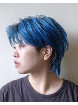 ルプラ ガーデン(le-pla garden)&nbsp;ウルフ#ブルー#レイヤーカット#ダブルカラー#ケアブリーチ#豊橋
