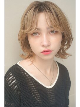 レジュアル(RESSUAL) ミディアムヘア　ショコラベージュ　ボブルフ　ベビーバング