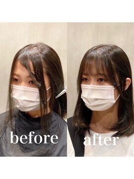 シェノン 梅田(CHAINON) 小顔で大人かわいい×黒髪風グレージュ