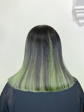 オブヘアーギンザ(Of HAIR GINZA) アンブレラカラー×グリーン