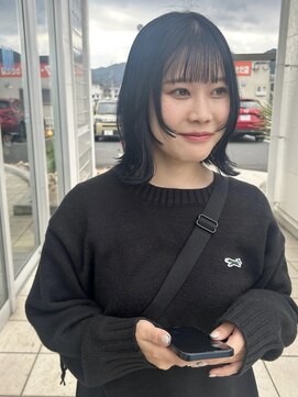 ブーム(BOOM) ブルーブラック×顔まわりレイヤー