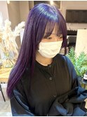 紫カラー/ぶどうカラー/パープルカラー/ブリーチカラー/渋谷