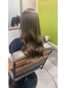 オーヘアー 南柏(OxO Hair) 圧倒的なツヤ感メテオカラーゆるウェーブ/南柏