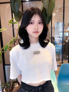 ロンド ブランシュ 錦糸町北口(Lond blanche) ★韓国ヘア黒髪スタイルオリーブグレー