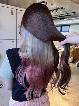 エインアンリー 明治神宮前(AIN.ANLY.) ◯アクセントカラーインナーカラーブルーアンブレカラー大人女子