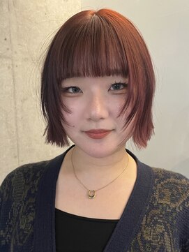 ナループロアボタン(Nalu pu loa BOTAN) レッドブラウン/暖色カラー/ミニボブ/顔まわりレイヤー