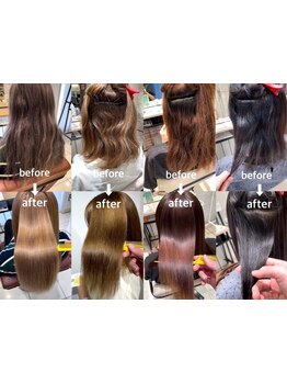 【全ては頭皮の健康から】ダメージレスに、触れたくなるツヤ髪へ。ブリーチ毛OKの髪質改善ストレートも◎
