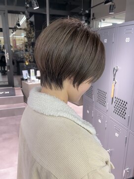 カンゴールサロン 郡山ノース(KANGOL) 似合わせ丸みショートとくすみブラウンベージュ
