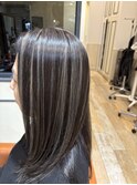 コントラストハイライト×シルクベージュ　ホワイトグレージュ