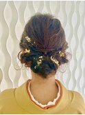 入学式参列　和装編み込みヘアセット