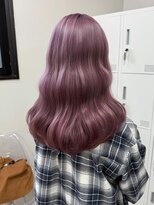 ベレーザシェルト(Beleza scelto) 14366ブリーチ&ダブルカラーラベンダーパープルレイヤーロング