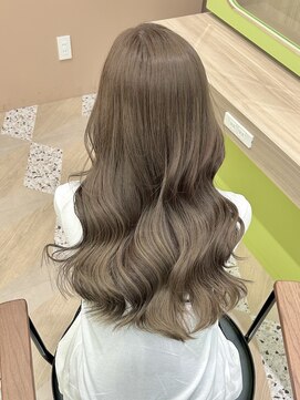 イオエ 西梅田(ioe) ブリーチなしカラー/髪質改善/ミルクティーベージュ/小顔ヘア