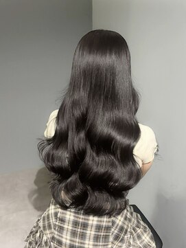 ノー バイ イオエ 西梅田(no. by ioe) ブリーチなしカラー／髪質改善/ミルクティーベージュ/小顔へア