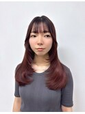 心斎橋/着物ヘア/大人ガーリー/ダークアッシュ/似合わせカット