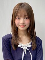 エトラ 渋谷店(etora)&nbsp;小顔 前髪 ミディアムレイヤーカット 大人ガーリー"