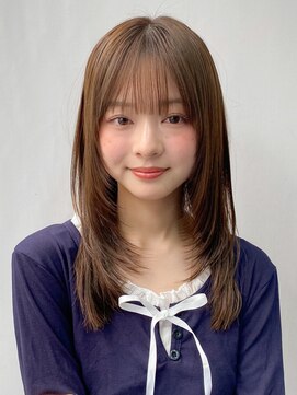 エトラ 渋谷店(etora) 小顔 前髪 ミディアムレイヤーカット 大人ガーリー"