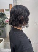 ボブパーマ/オシャレパーマ/ボブスタイル/大人女子/黒髪