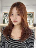 シーク 八王子(CHIC) 韓国レイヤー ハッシュカット オレンジブラウン【八王子】