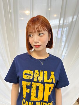 エミュ 中央駅店(eMu) オレンジカラー × パツっとbob