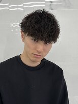 メンズヘアセンス 渋谷(MEN'S HAIR SENSE)&nbsp;ハイライトマッシュパーマウルフアッシュブラックツーブロック