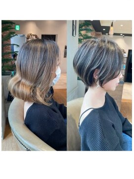 アンド ストーリーズ(&STORIES) 大人可愛い小顔ひし形クビレ丸み20代30代40代大人ショート(蘭)