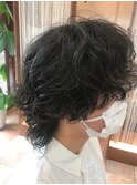 マッシュウルフパーマ　30代/40代