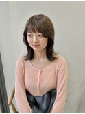 韓国風エギョモリ★くびれ外ハネミディ大人可愛い小顔20代30代