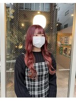 ルフレ 新宿本店1st(Reflet)&nbsp;カラーエクステ【レッドカラー】