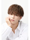 刈り上げツーブロックシースルーマッシュセンターパート韓国ヘア