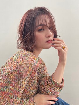 ウェグ 難波(WEG) WEG 難波道頓堀/ピンクグレージュ/センターパート/髪質改善