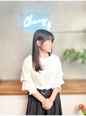 顔まわりレイヤーカット小顔ロングレイヤー