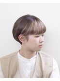 マッシュショート/フェイスフレーミング/ミルクティーベージュ
