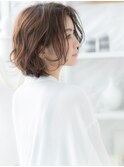 ■小顔センターパートかきあげボブウルフ307越谷20代30代40代