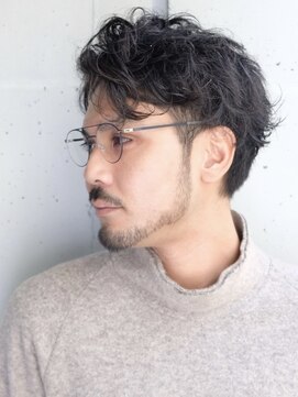 インセプション 銀座(INCEPTION) センターパート/スペインカールニュアンスパーマ/ダークアッシュ