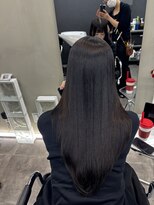 ファビ 渋谷(Fab)&nbsp;くびれヘア/暗めカラー/アプリコットオレンジ/縮毛矯正