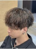 ツイストシャドウパーマ×ラウンドマッシュ