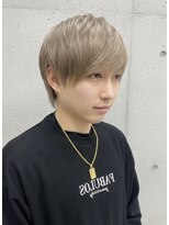 アジールヘア 東上野店(agir hair) ◎上野メンズ爽やかグレージュショート!束感マッシュ 上野駅