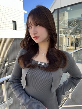 レーヴバイロンド 仙台(Reve by Lond) 韓国レイヤー顔周り髪質改善ダークアッシュブラウン縮毛矯正仙台