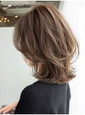 ミディアムレイヤー白髪染め白髪ぼかしカラー 40代50代60代