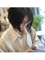 マティス 室見店(MATISSE)&nbsp;丸みショートボブ×シースルーバング。