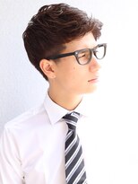 アフロート ディル(AFLOAT D'L)&nbsp;七三オールバック　ツイストパーマ　ビジネス　かき上げヘア