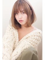 マリアバイアフロート(Maria by AFLOAT) 【添田】大人かわいいひし形シルエットボブ斜めバンググレージュ