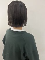 エンドリンク(endlink) ダークトーンアッシュ×ぱっつんミニボブ