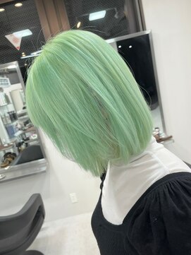 ペレ 渋谷(PELE) K230_ミントグリーン ブリーチ2回~