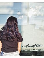 美容室シンプル ウィン(Simple Win)&nbsp;ネイビーインナーカラー