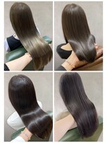 美容室フルール&nbsp;20代30代40代ストレートアッシュベージュ髪質改善艶感カラー