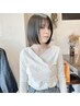 【さらつやミニボブ/レイヤーカット】CUT+質感補正トリートメント