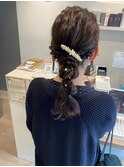 ヘアセット/編みおろし/ヘアセット/結婚式/お呼ばれ/二次会